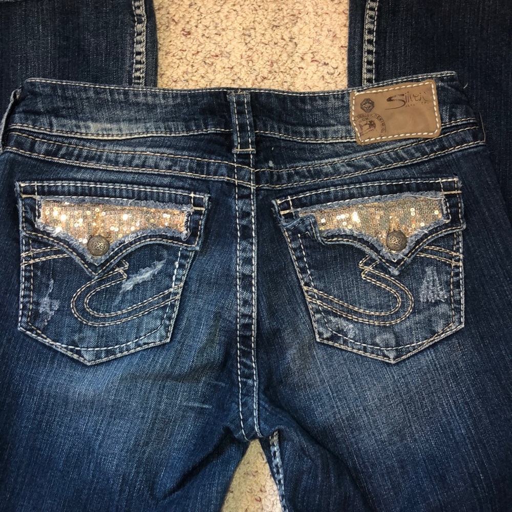 SILVER BOOTCUT JEANS 🌊